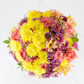 Arreglo de variedad de flores tropicales en jarrón de vidrio, flores para regalar, flores en bogotá, jarrón de flores para regalar, flores tropicales en bogotà