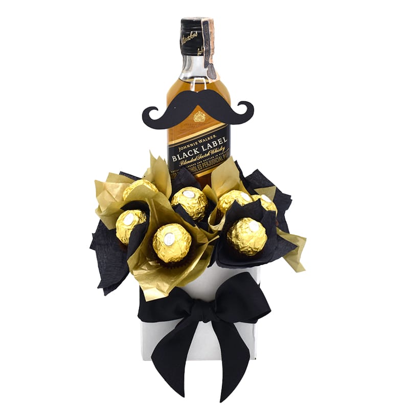caja whiskey y chocolates