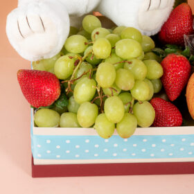 Regalo para bebe con oso de peluche y frutas frescas, canasta de frutas, arreglo frutal, regalo saludable, canasta frutal, arreglos frutales, detalles con frutas, dilo con frutas, detalles de recuperación, bogotá, regalos en bogotá, frutas en bogota, arreglos frutales en bogota, regalos a domicilio en bogota,