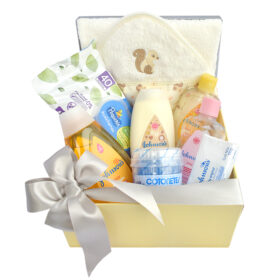 kit de aseo y cuidado personal para bebé en caja decorativa y personalizada