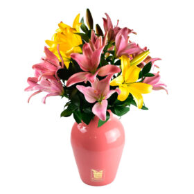Jarrón Primaveral de Lirios