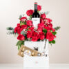 Arreglo de rosas rosas, Rosas y Vino tinto para celebrar, regalo por celebración, chocolates ferrero rocher, copa personalizada, regalos personalizados para mamá, chocolates y rosas para mamá rosas para mamá, rosas para dama, rosas para mujer, regalo de rosas rosadas, regalo de aniversario, rosas de aniversario, regalo con amor de rosas para mujer, día de la madre 2024, rosas para mamá, rosas día de la madre.