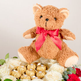 Arreglo de rosas rosas, rosas para mamá, rosas para dama, rosas para mujer, regalo de rosas rojas, regalo con osito de peluche para mamá, regalo de aniversario, rosas de aniversario, regalo con amor de rosas para mujer, día de la madre 2024, rosas para mamá, rosas día de la madre.