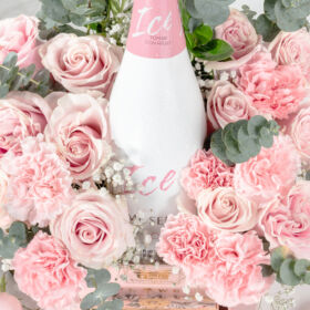 Arreglo de rosas rosas, Vino espumoso para celebrar, regalo por celebración, truffas gourmet Nayarith, chocolates y rosas para mamá rosas para mamá, rosas para dama, rosas para mujer, regalo de rosas rosadas, regalo de aniversario, rosas de aniversario, regalo con amor de rosas para mujer, día de la madre 2024, rosas para mamá, rosas día de la madre.