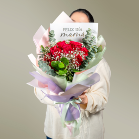 Bouquet de rosas para mamá, rosas para dama, rosas para mujer, regalo de rosas rosadas, regalo de aniversario, rosas de aniversario, regalo con amor de rosas para mujer, día de la madre 2024, rosas para mamá, rosas día de la madre.