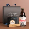 cerveza importada duvel con chocolates ferrero rocher y destapador de madera para el día del padre, regalos con cerveza, cerveza importada para regalar, cerveza para papá, cerveza y chocolates, destapador personalizado para el día del padre, día del padre 2025, regalos personalizados para papá, regalos día del padre, regalos para hombre, regalos para caballero, regalos únicos para hombre, detalles personalizados, celebra el día del padre, regalos a domicilio en bogotá